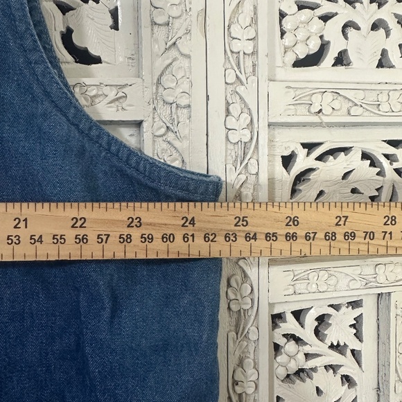 Y2K Scooby Doo Cartoon Network Denim Sleeveless Button Down Blouse Sz XXL - Picture 6 of 9